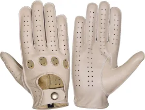Genuine Leather Fashion Gloves, Motorcycle Knuckle Fit Gloves