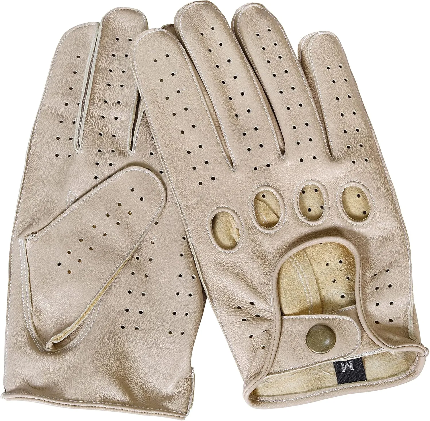Genuine Leather Fashion Gloves, Motorcycle Knuckle Fit Gloves