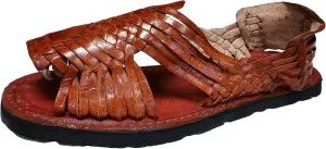 Genuine Leather Men Huarache Pachuco Color Chedron Mexican Sandals