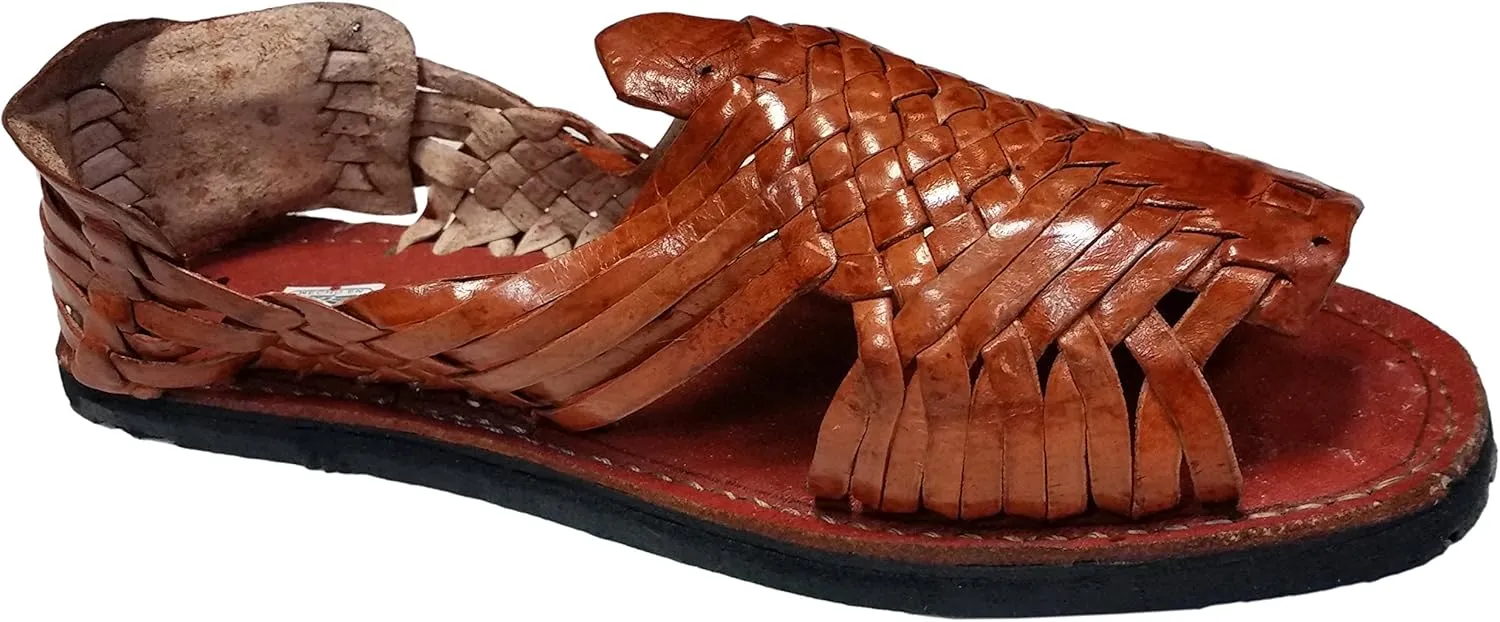 Genuine Leather Men Huarache Pachuco Color Chedron Mexican Sandals