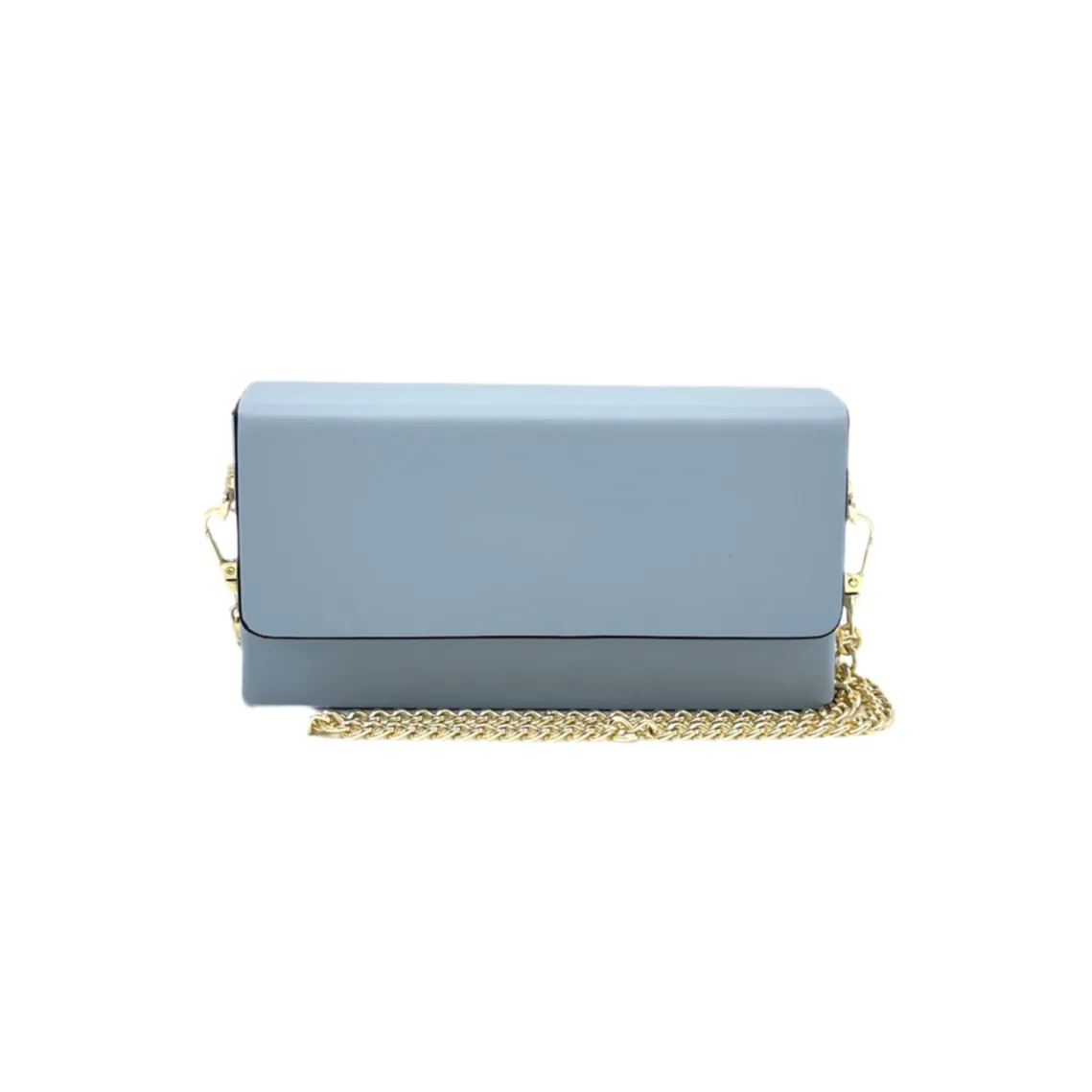 Genuine leather mini clutch bag with chain, Made in Italy, art. 112590
