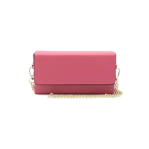 Genuine leather mini clutch bag with chain, Made in Italy, art. 112590