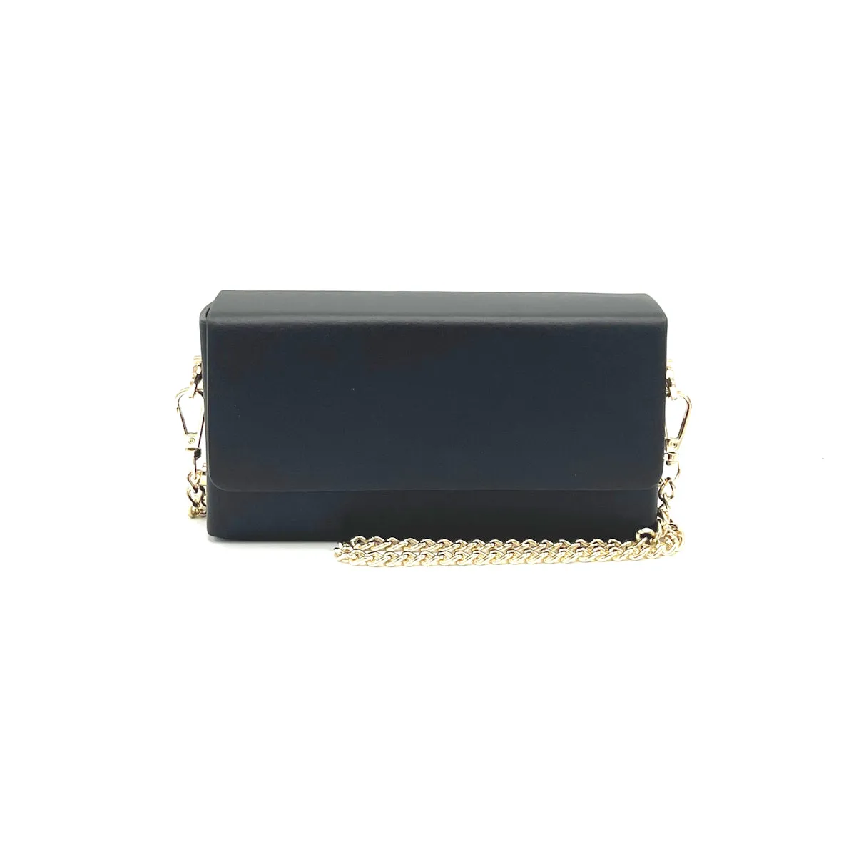 Genuine leather mini clutch bag with chain, Made in Italy, art. 112590