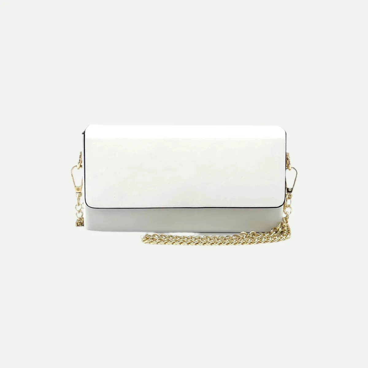 Genuine leather mini clutch bag with chain, Made in Italy, art. 112590