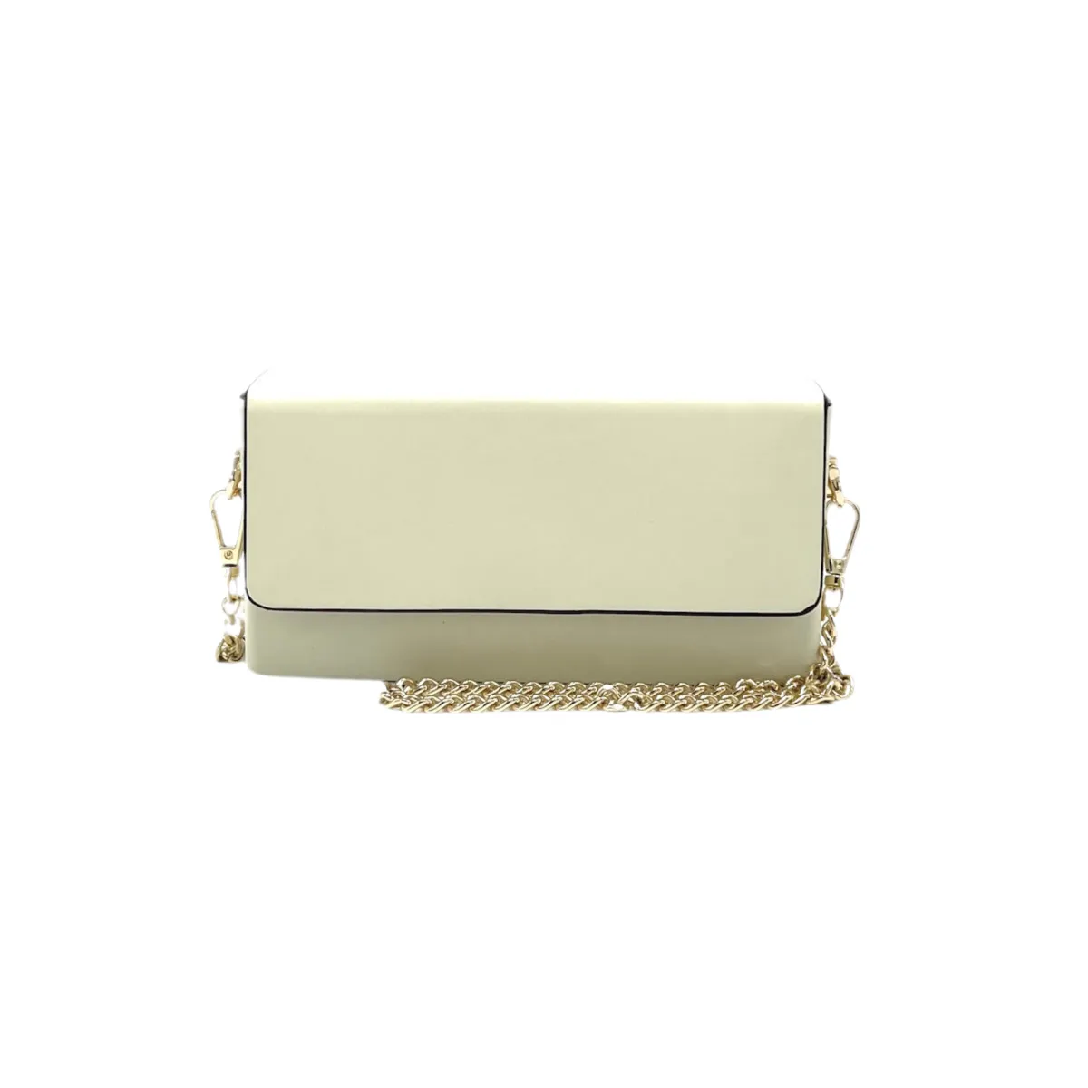 Genuine leather mini clutch bag with chain, Made in Italy, art. 112590