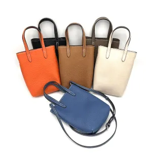 Genuine leather mini shoulder bag, art. 2511