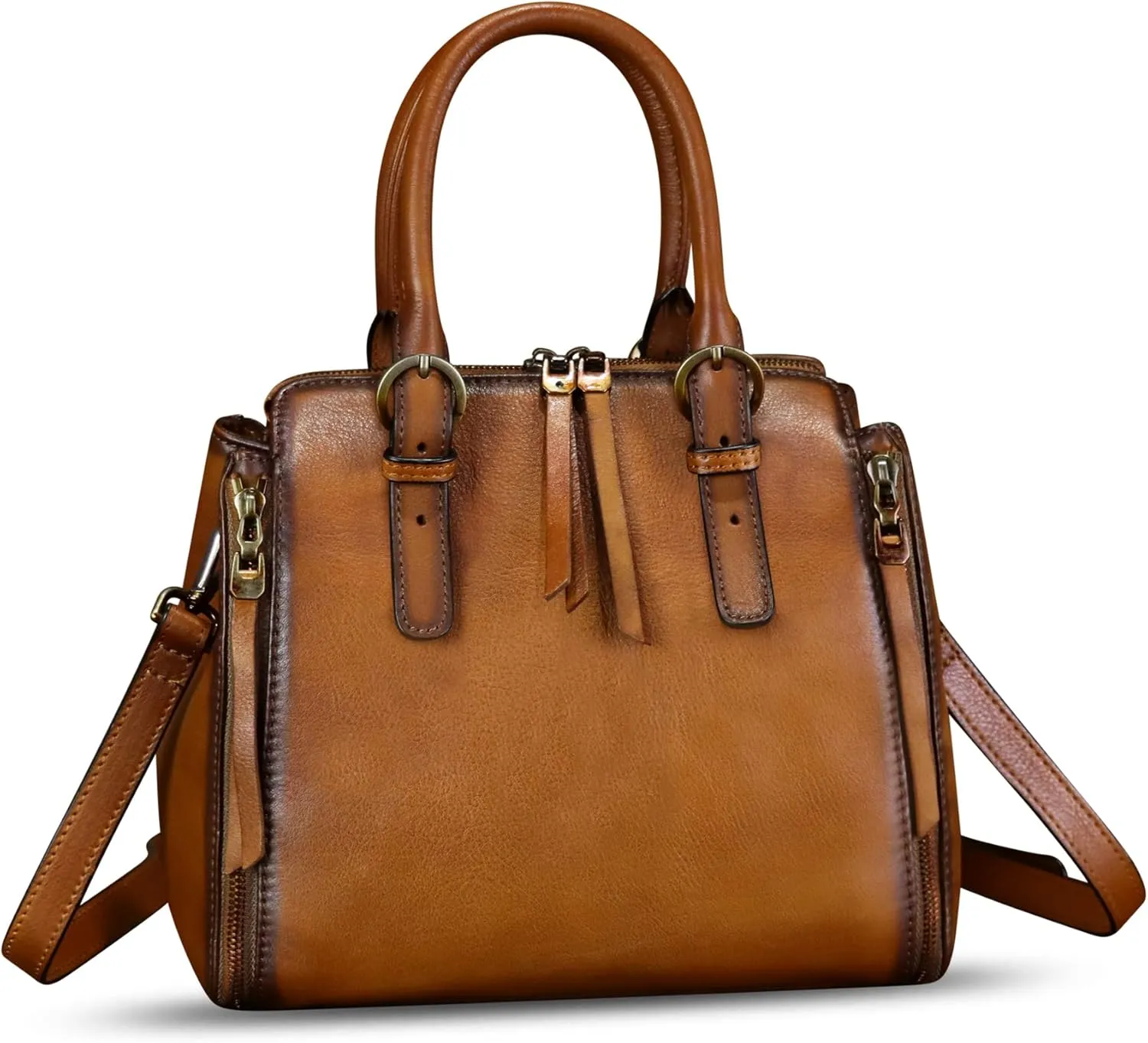 Genuine Leather Purses and Handbags for Women Satchel Bag Vintage Crossbody Shoulder Bag Top Handle Bag Purse