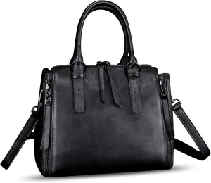 Genuine Leather Purses and Handbags for Women Satchel Bag Vintage Crossbody Shoulder Bag Top Handle Bag Purse