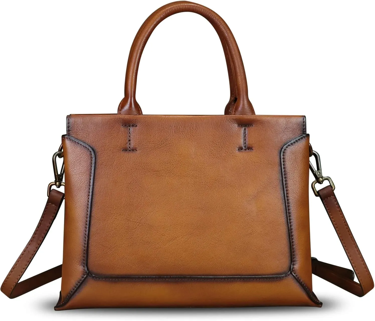 Genuine Leather Satchel for Women Leather Handbag Top Handle Bags Handmade Purse Crossbody Handbags Tote Bag