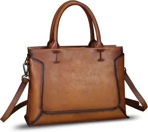 Genuine Leather Satchel for Women Leather Handbag Top Handle Bags Handmade Purse Crossbody Handbags Tote Bag