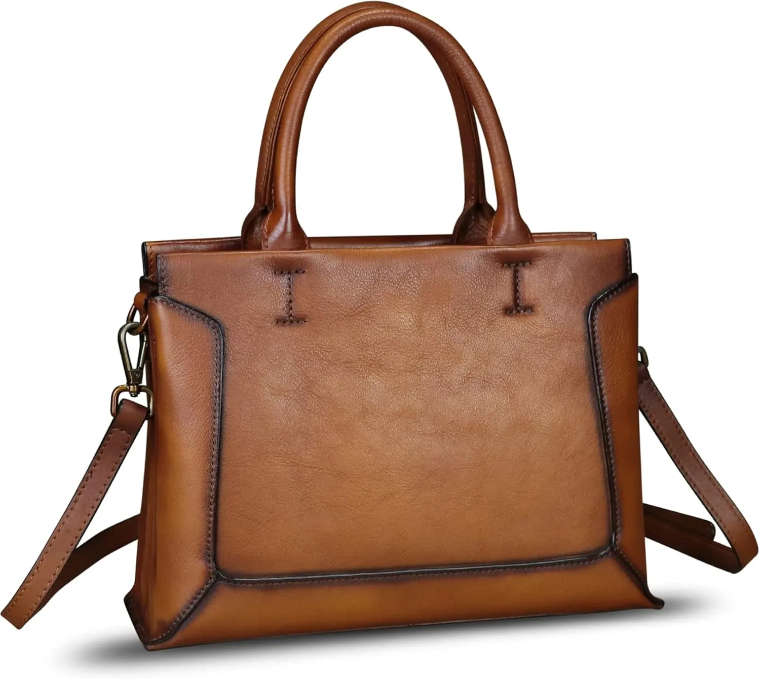Genuine Leather Satchel for Women Leather Handbag Top Handle Bags Handmade Purse Crossbody Handbags Tote Bag