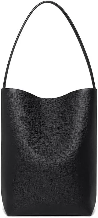 Genuine Leather Shoulder Bag Cowhide Bucket Bag Large Capacity Women's Handbag