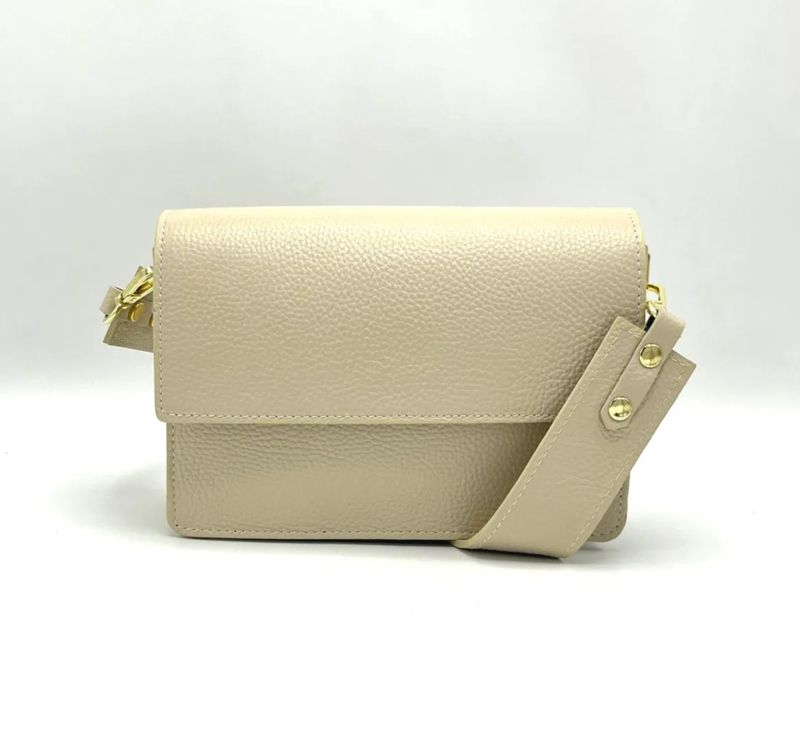 Genuine leather shoulder bag, Made in Italy, art. 112540