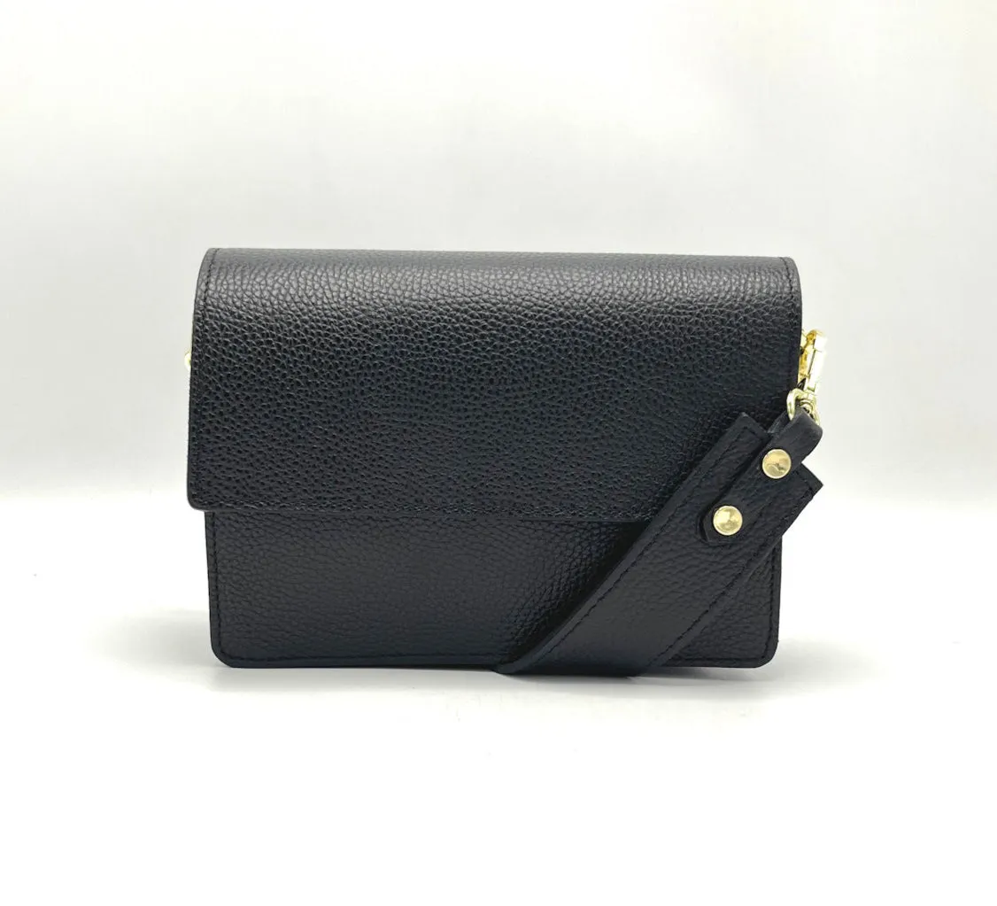 Genuine leather shoulder bag, Made in Italy, art. 112540