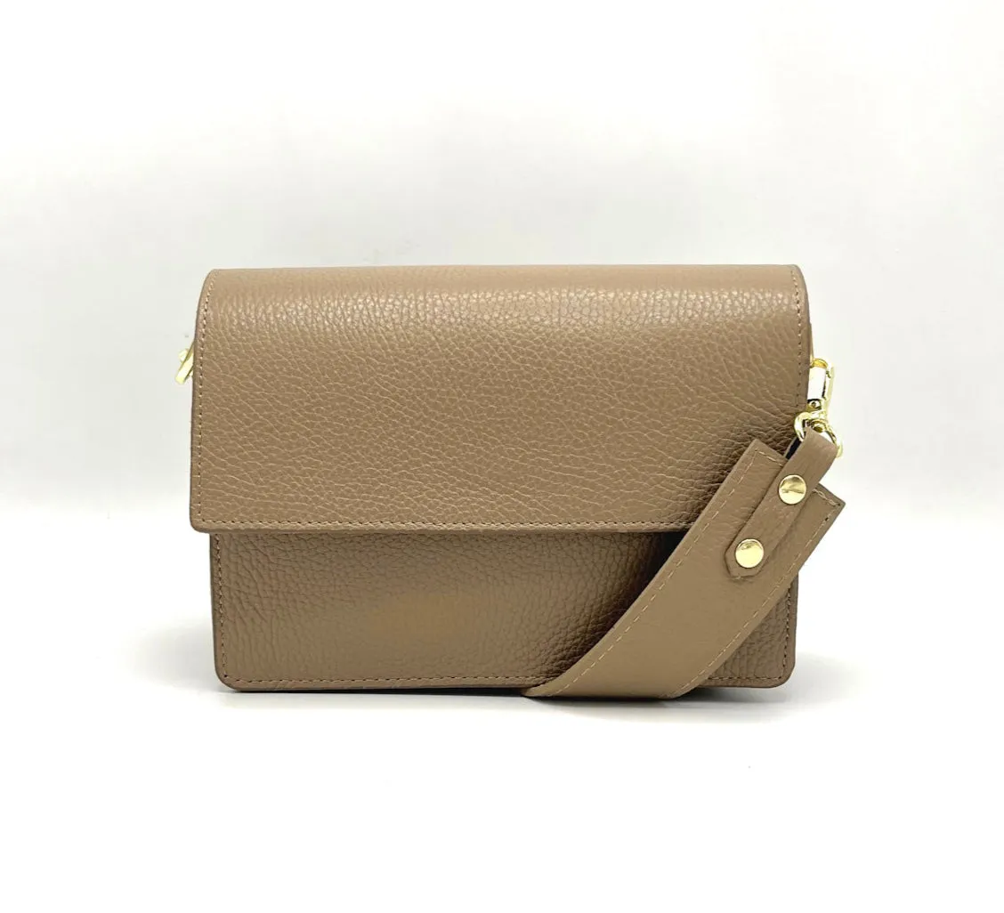 Genuine leather shoulder bag, Made in Italy, art. 112540