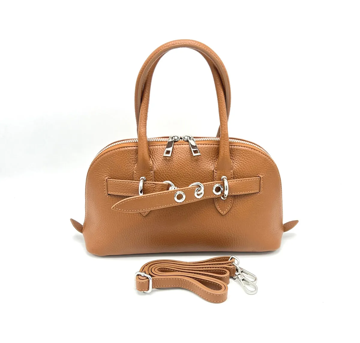 Genuine leather shoulder bag, Made in Italy, art. 112547