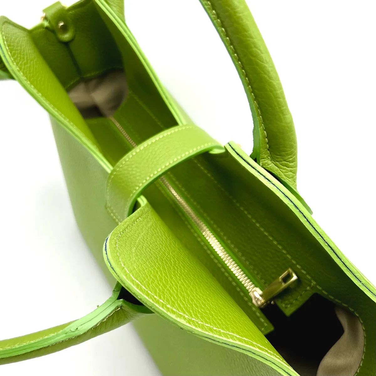 Genuine leather shoulder bag, Made in Italy, art. 112599