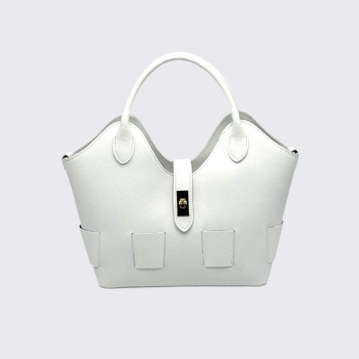 Genuine leather shoulder bag, Made in Italy, art. 112599