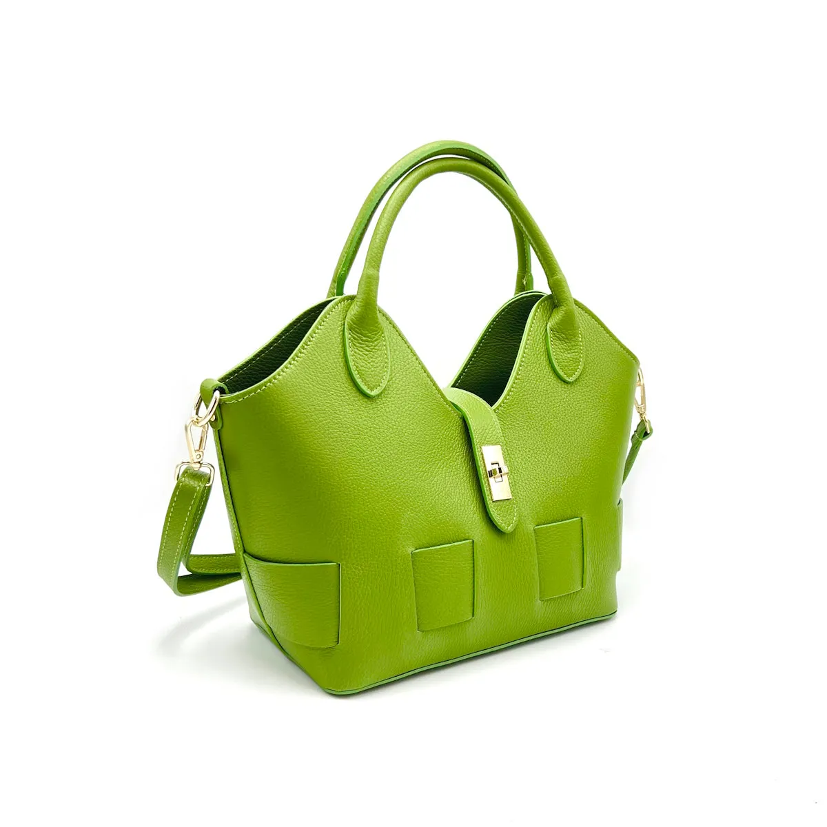 Genuine leather shoulder bag, Made in Italy, art. 112599