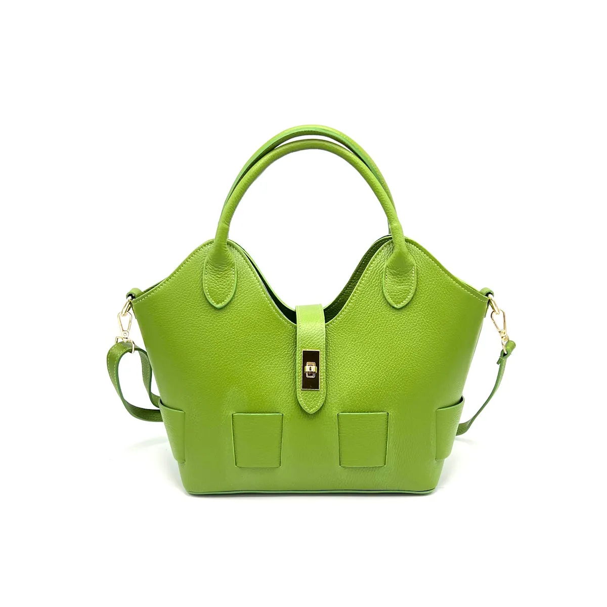 Genuine leather shoulder bag, Made in Italy, art. 112599