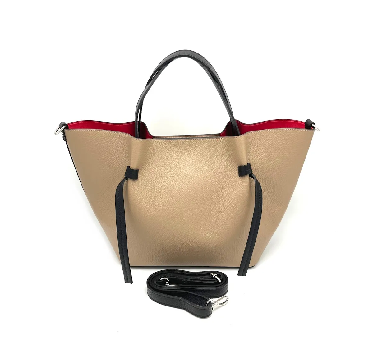 Genuine leather shoulder bag, Small Size, Made in Italy, art. 112544