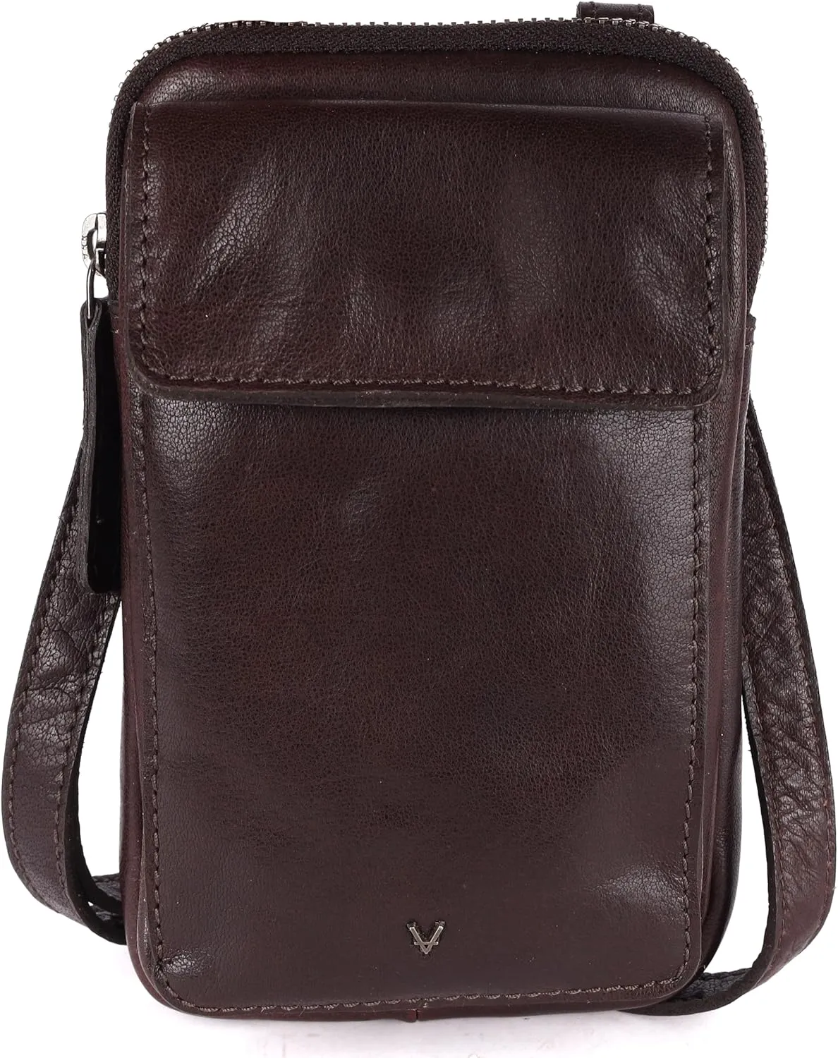 Genuine Leather Small Crossbody Bags For Women Cell Phone Purse, Trendy Casual Bag with Adjustable Strap
