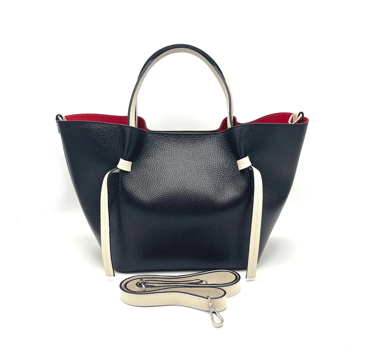 Genuine leather tote bag, Made in Italy, art. 112510