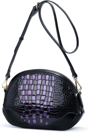Genuine Leather Tote Handbag Purse CrossBody Bag Patent Leather Shoulder Bag Fashion Leopard Print for Women