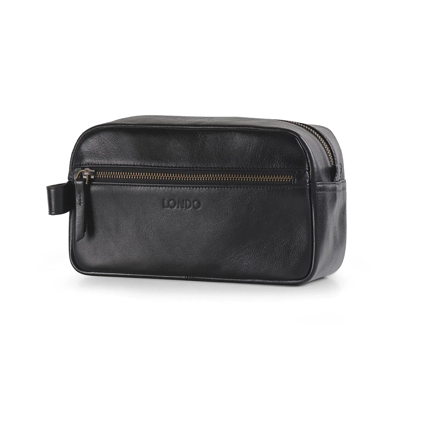Genuine Leather Travel Toiletry Bag – Makeup, Shaving Organizer, Dopp Kit for Men & Women, Durable & Stylish Travel Accessory