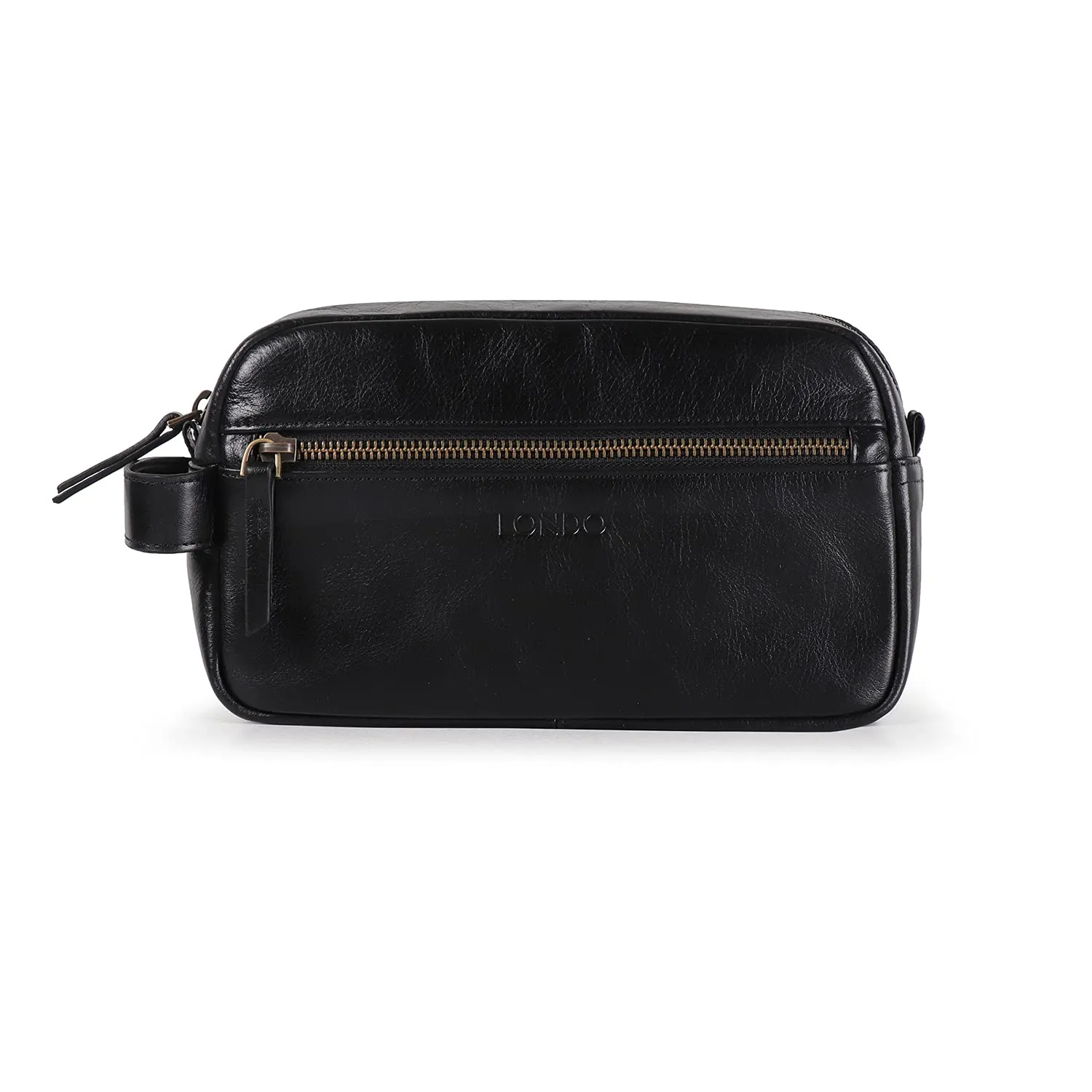 Genuine Leather Travel Toiletry Bag – Makeup, Shaving Organizer, Dopp Kit for Men & Women, Durable & Stylish Travel Accessory