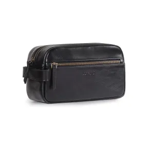 Genuine Leather Travel Toiletry Bag – Makeup, Shaving Organizer, Dopp Kit for Men & Women, Durable & Stylish Travel Accessory