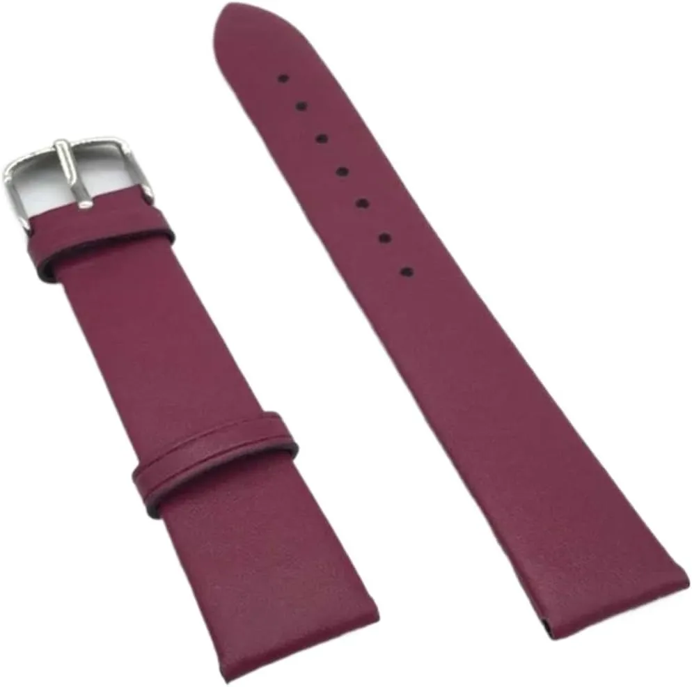 Genuine Leather Watch Strap Solid Color Watch BandFor Men And Women 12mm 14mm 16mm 18mm 20mm 22mm