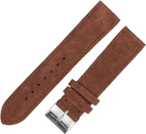 Genuine Suede Leather Watch Band Stainless Steel Buckle Men Women Watch Accessories