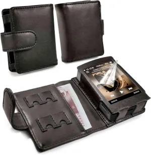 Genuine Western Leather Case Cover for Cowon Plenue D / D2 (2nd Gen) - MP3 - Black