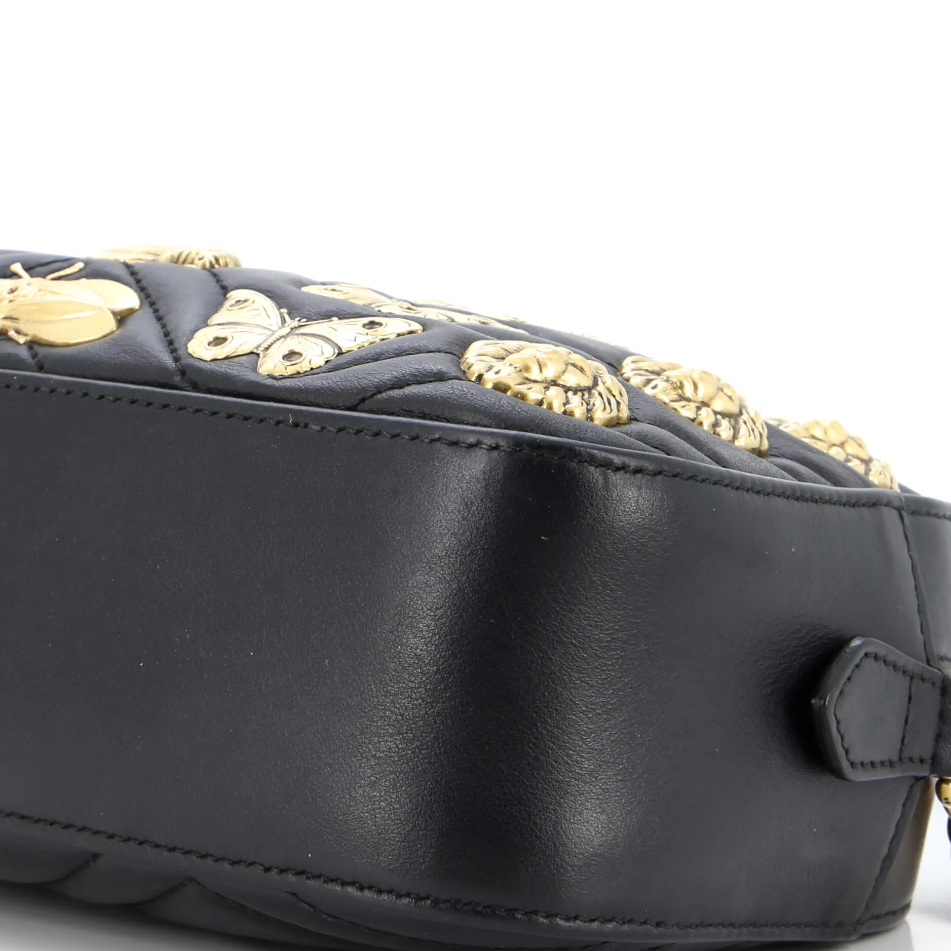 GG Marmont Shoulder Bag Embellished Matelasse Leather Small