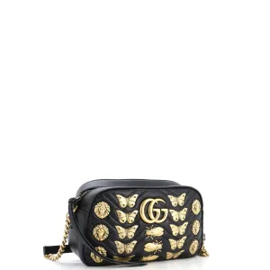 GG Marmont Shoulder Bag Embellished Matelasse Leather Small