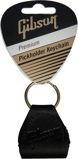 Gibson Premium Leather Pickholder Keychain (Black)