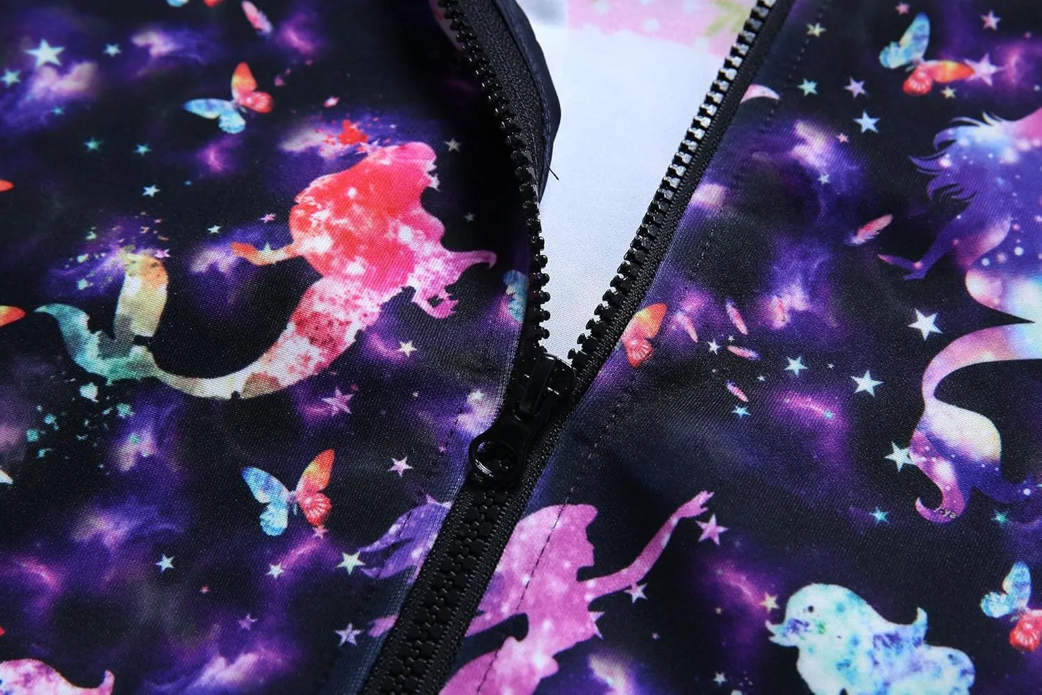Girls Zip Up Hoodie Jacket Unicorn/Cat Sweatshirt with Pockets