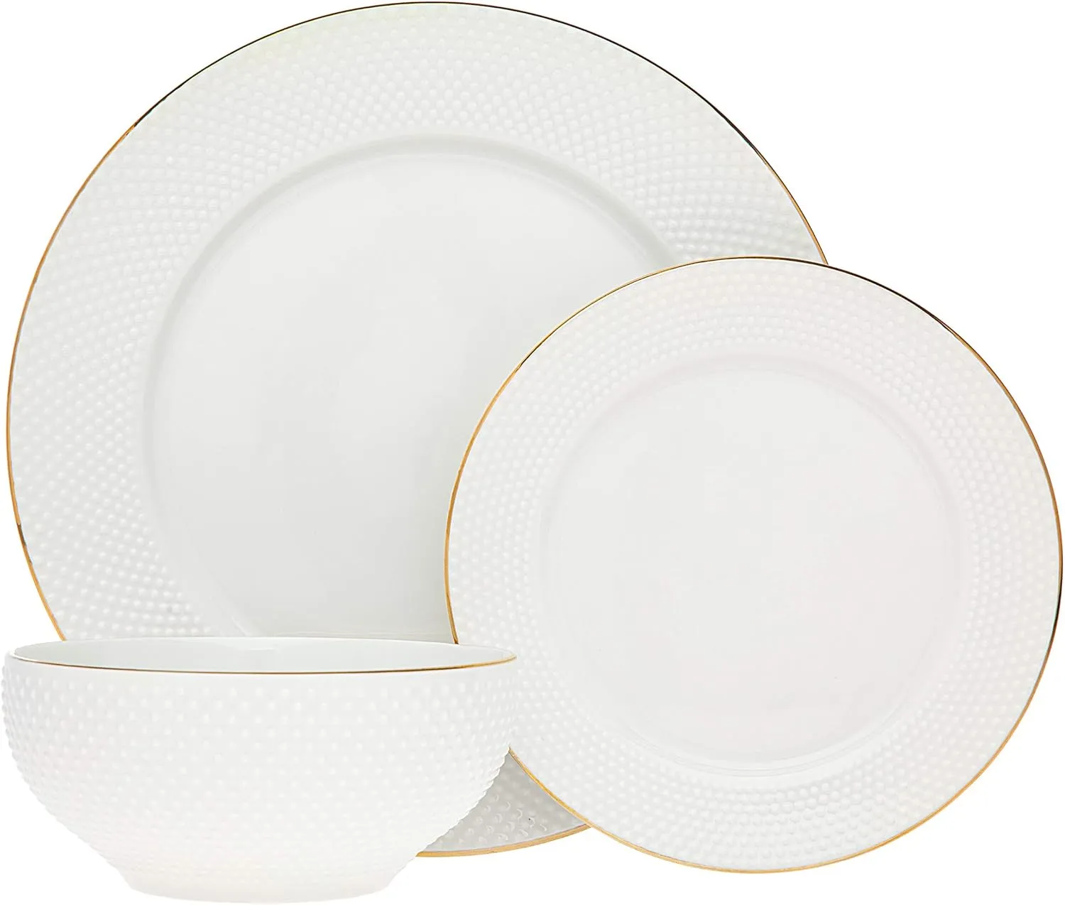 Godinger Gold Trimmed 18-Piece Dinnerware Set Coquille - Service for 6