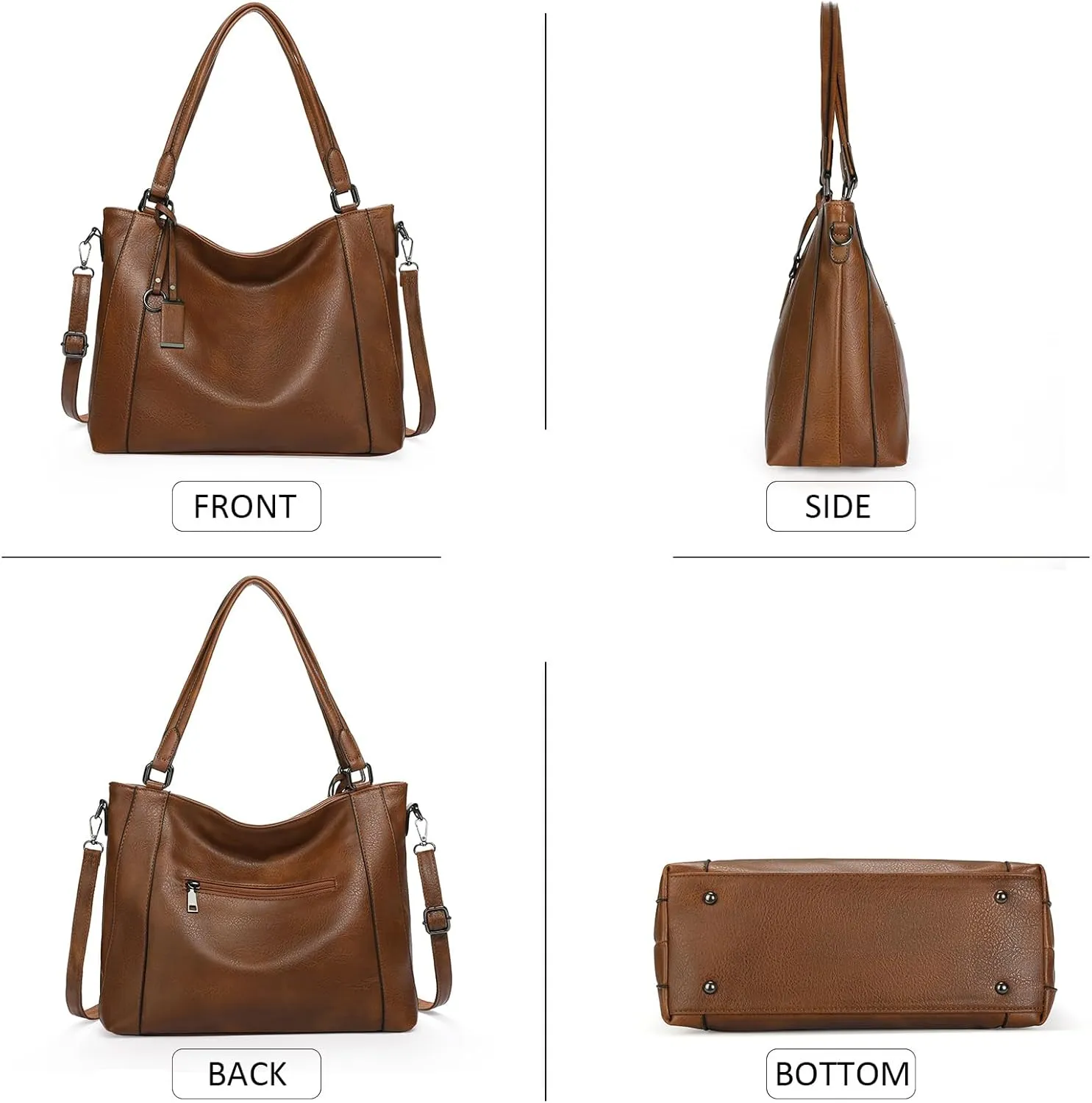 GOIACII Leather Tote Bag for Women - Shoulder Bag with Top Handle