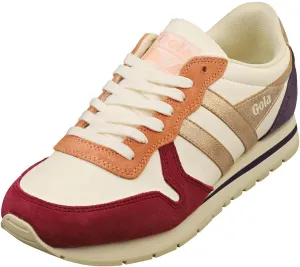 Gola Daytona Quadrant Womens Fashion Trainers in Off White Cerise