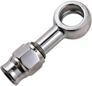 Goodridge Straight 10MM Chrome Reusable Banjo Bolt Fitting with Ferrule - For use with Cut-To-Length #3 Brake and Hydraulic Lines and 3/8" (10mm) Banjo Bolts - Made in England