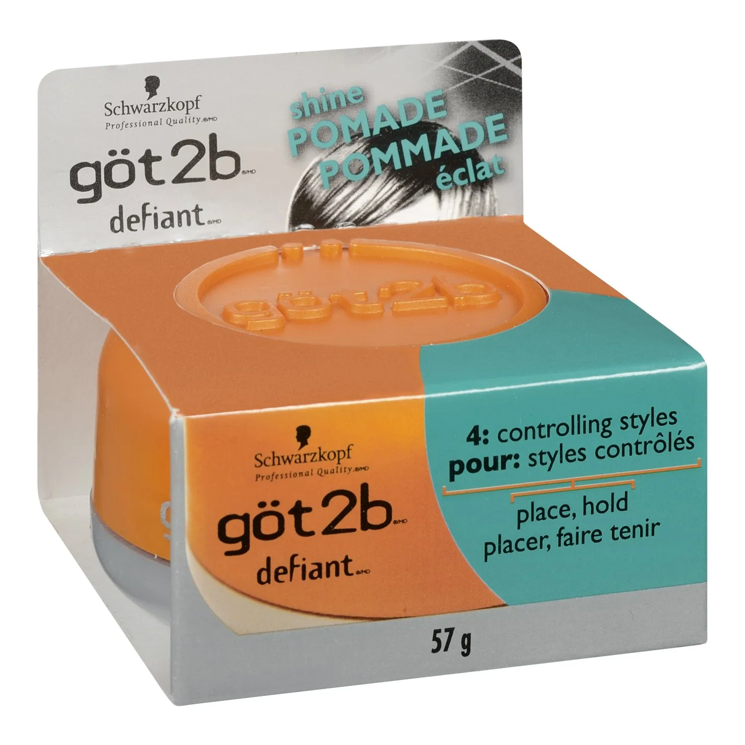 Got2b Defiant Define and Shine Pomade, 2-Ounce (Pack of 2)