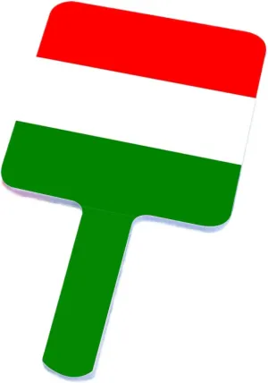 GOYMFKM Novelty Hungary Flag Hand Mirror, Square Makeup Hand Held Mirror Barbers Shaving Salon Mirrors Portable Mirror with Handle Travel White 9×16Cm