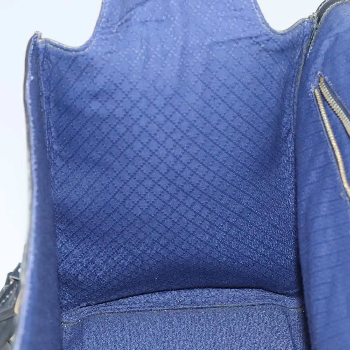 GUCCI Boston Bag Leather Suede Navy ep6503