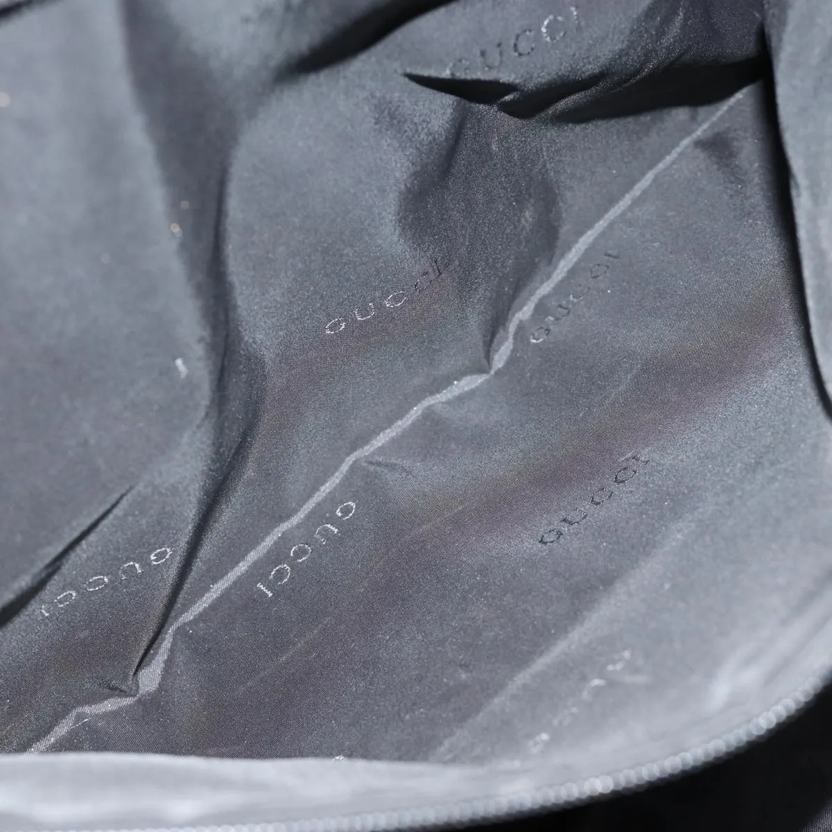 GUCCI Boston Bag Nylon 2way Black 74476