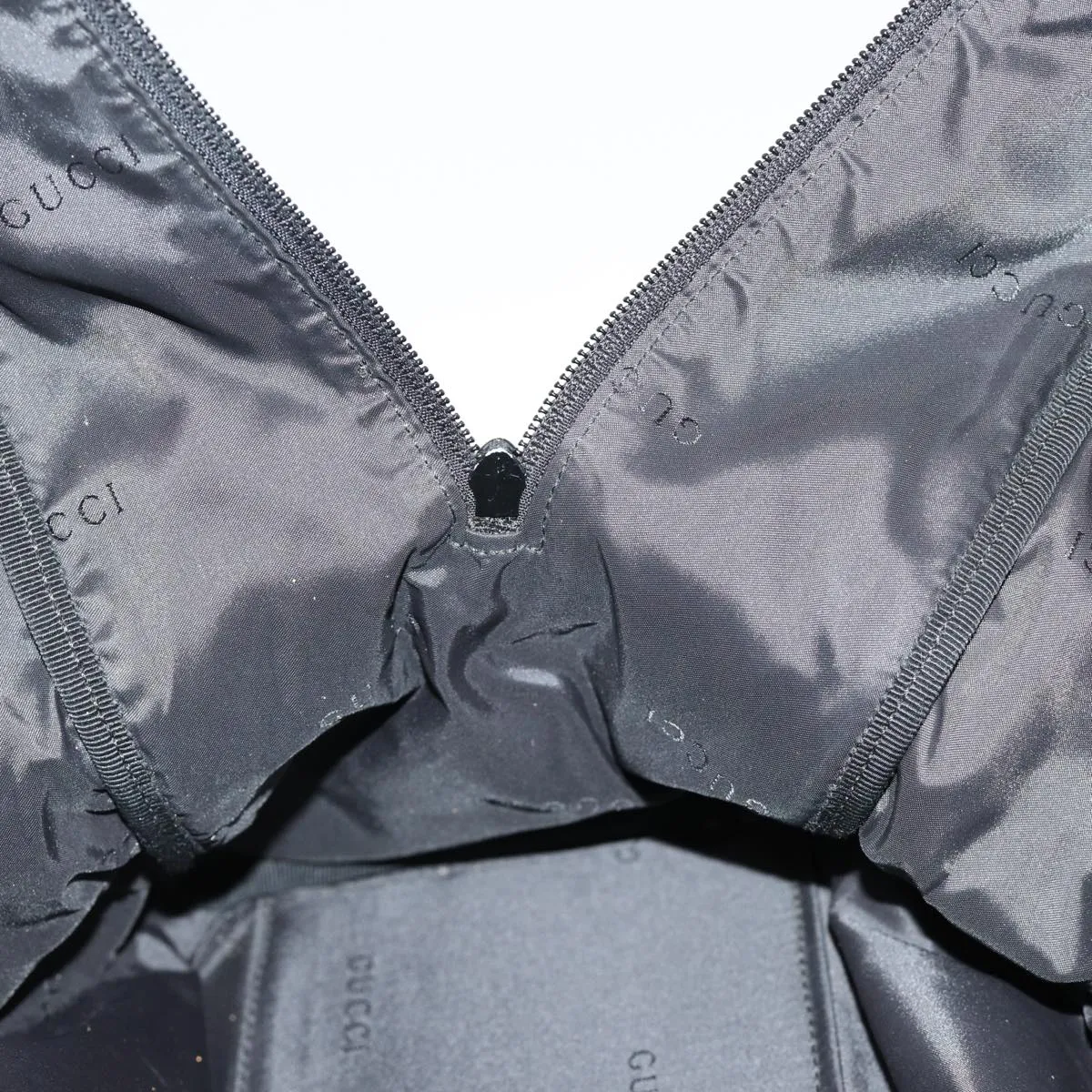 GUCCI Boston Bag Nylon 2way Black 74476