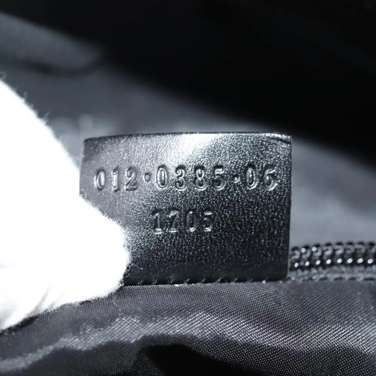 GUCCI Boston Bag Nylon 2way Black 74476