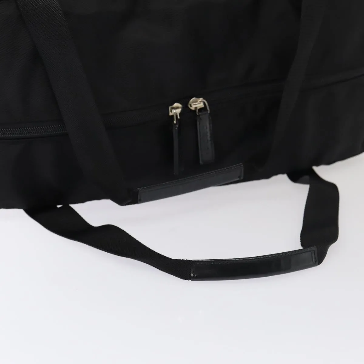 GUCCI Boston Bag Nylon Black Silver 012 0389 002058 86461