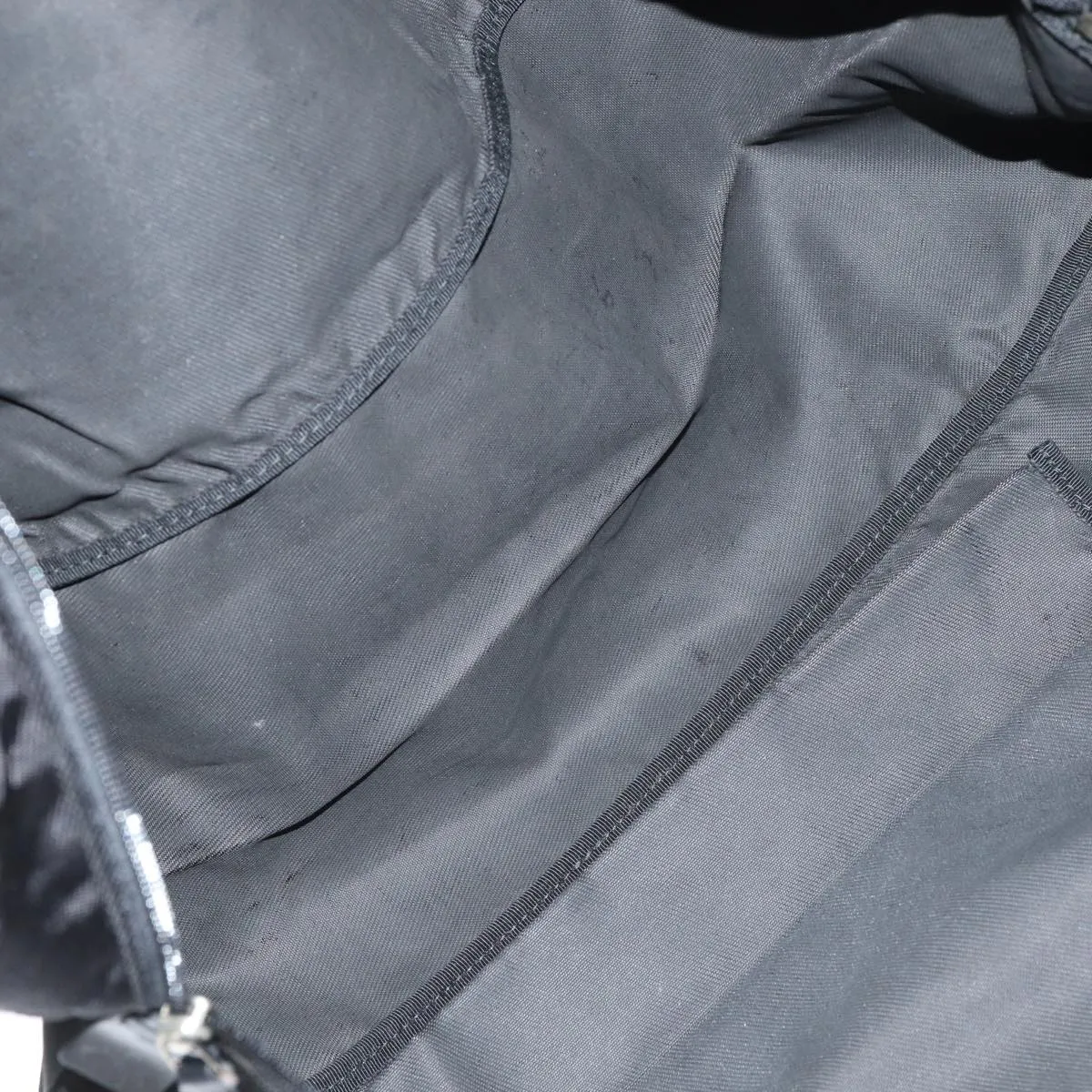 GUCCI Boston Bag Nylon Black Silver 012 0389 002058 86461
